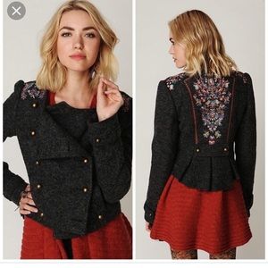 Free People Picchi Embroidered Coat